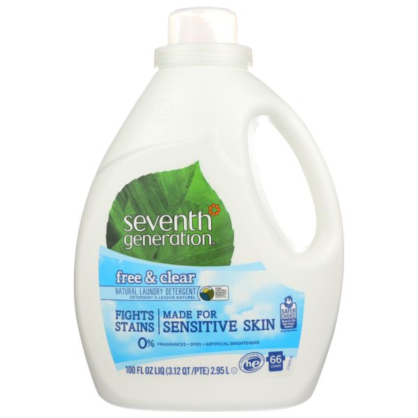 SEVENTH GENERATION: 2x Ultra Liquid Laundry Free & Clear, 100 oz