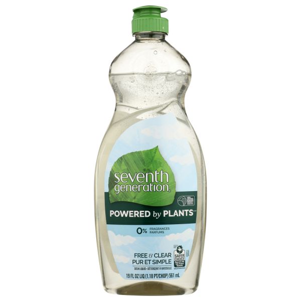 SEVENTH GENERATION: Dish Liquid Free And Clear, 19 fo