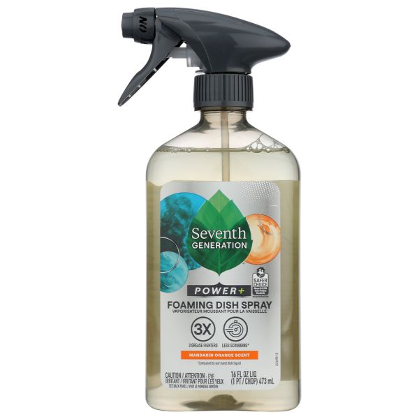 SEVENTH GENERATION: Mandarin Orange Foaming Dish Spray, 16 fo