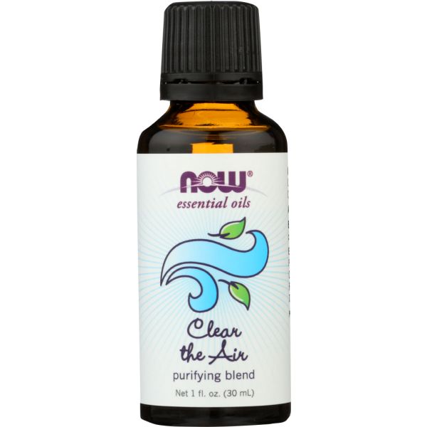 NOW: Clear The Air Oil Blend Essential Oils, 1 oz