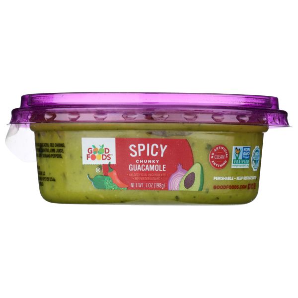 GOOD FOODS: Spicy Chunky Guacamole, 7 oz