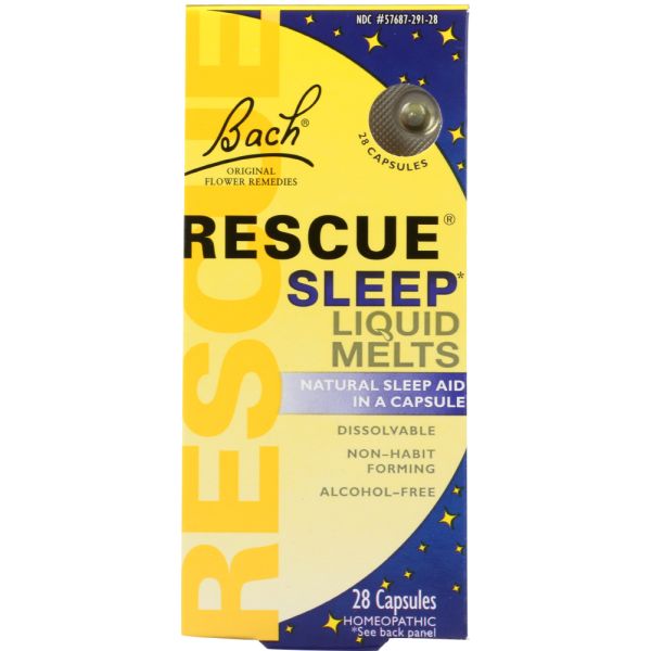 BACH: Original Flower Remedies Rescue Sleep Liquid Melts, 28 capsules