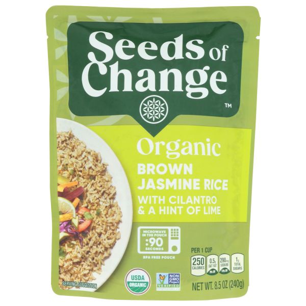 SEEDS OF CHANGE: Rice Jsmn Brw Cilntro Org, 8.5 oz