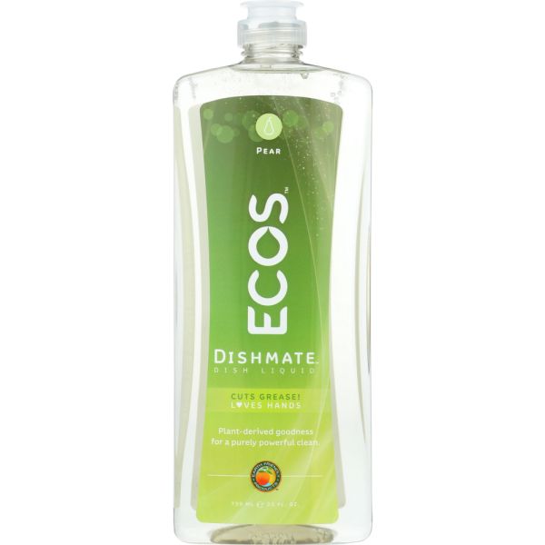 EARTH FRIENDLY: Ecos Dishmate Dish Liquid Pear, 25 oz