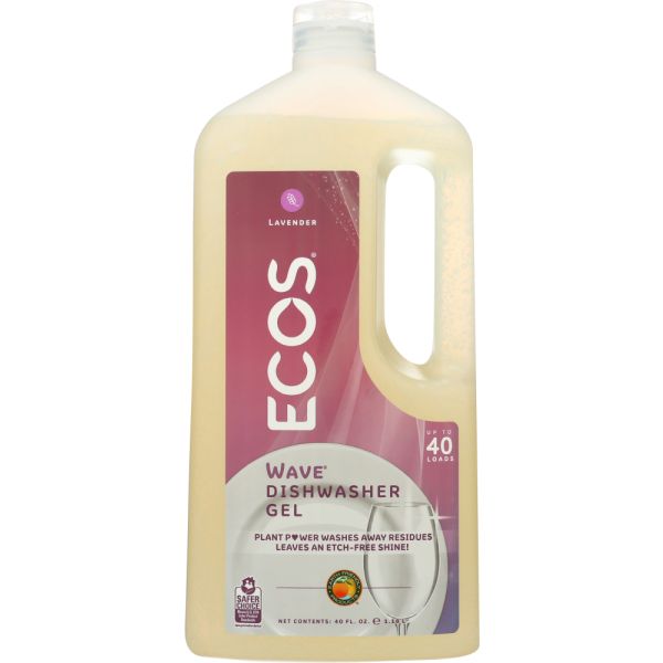 EARTH FRIENDLY: Wave Auto Dishwasher Gel Organic Lavender, 40 oz