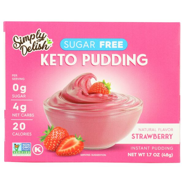 SIMPLY DELISH: Mix Pddng Pie Strwbr Nsgr, 1.7 OZ