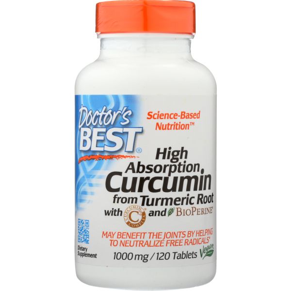 DOCTORS BEST: Curcumin C3 Complex 1000Mg, 120 tb