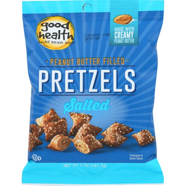 GOOD HEALTH: Peanut Butter Filled Pretzels Salted, 5 oz