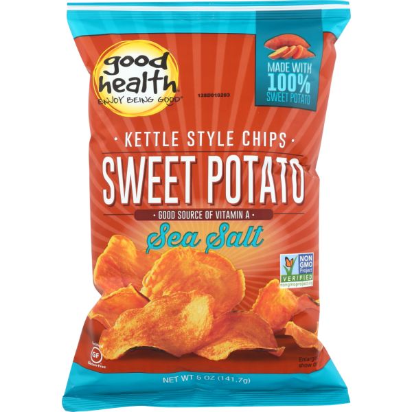 GOOD HEALTH: Sweet Potato Kettle Chips Sea Salt, 5 oz