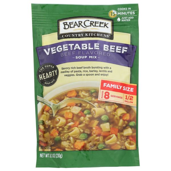 BEAR CREEK: Vegetable Beef Soup Mix, 8.1 oz