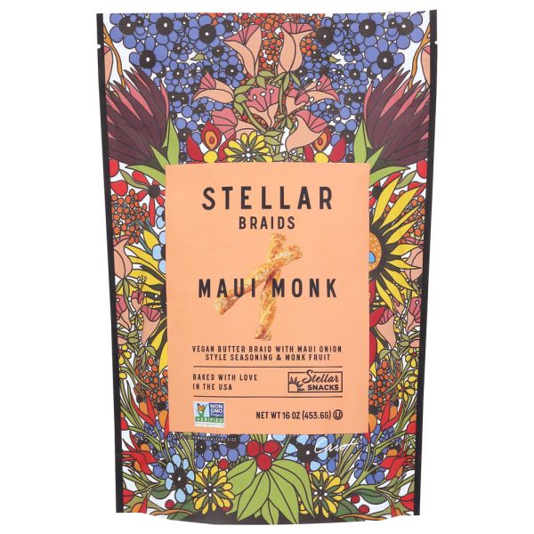 STELLAR SNACKS: Maui Monk Stellar Pretzel Braids, 16 oz