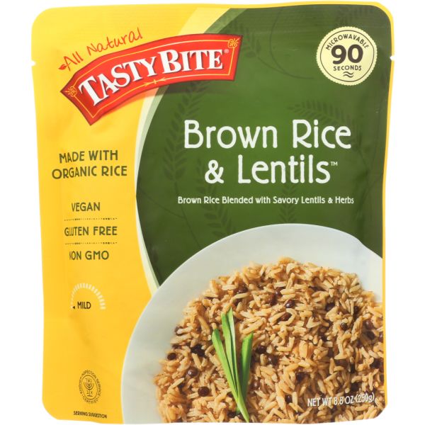 TASTY BITE: Brown Rice & Lentils, 8.8 oz