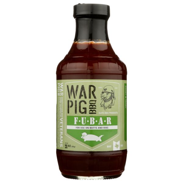 WARPIG BBQ: Sweet & Tangy FUBAR Elite BBQ Sauce, 21 oz