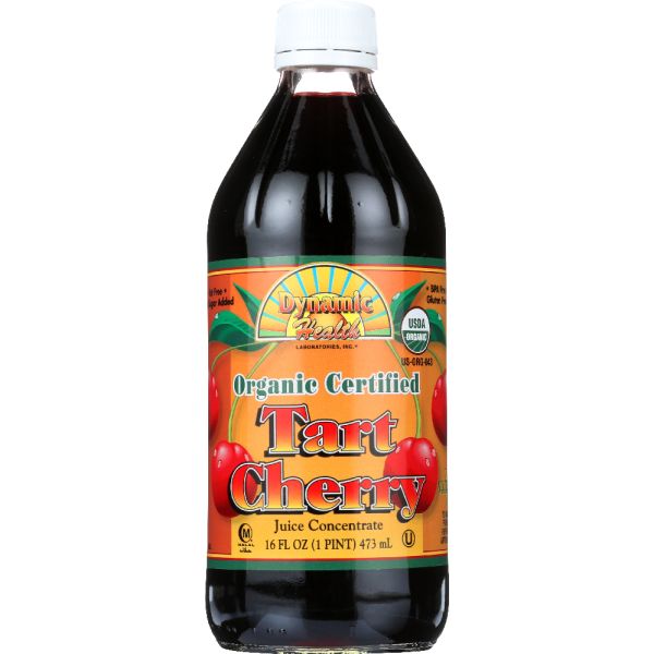 DYNAMIC HEALTH: Organic Certified Tart Cherry Juice Concentrate, 16 Oz