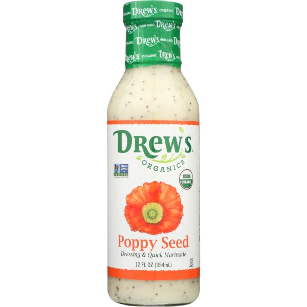 DREWS: Drssng Poppy Seed Org, 12 oz