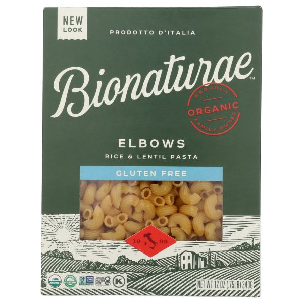 BIONATURAE: Organic Pasta Elbows Gluten Free, 12 oz
