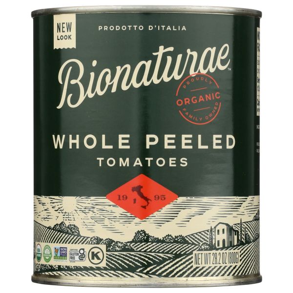 BIONATURAE: Organic Whole Peeled Tomatoes, 28.2 oz