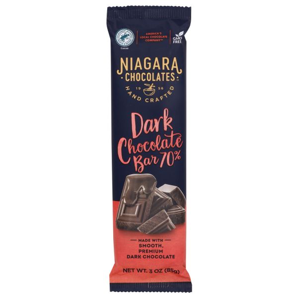 NIAGARA: 70%Dark Chocolate Bar, 3 oz