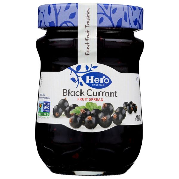 HERO: Fruit Spread Black Currant, 12 oz