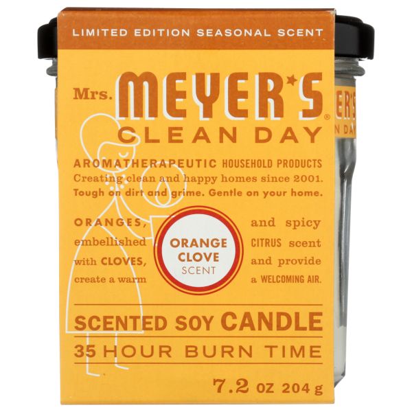 MRS MEYERS CLEAN DAY: Orange Clove Soy Candle Large, 7.2 oz