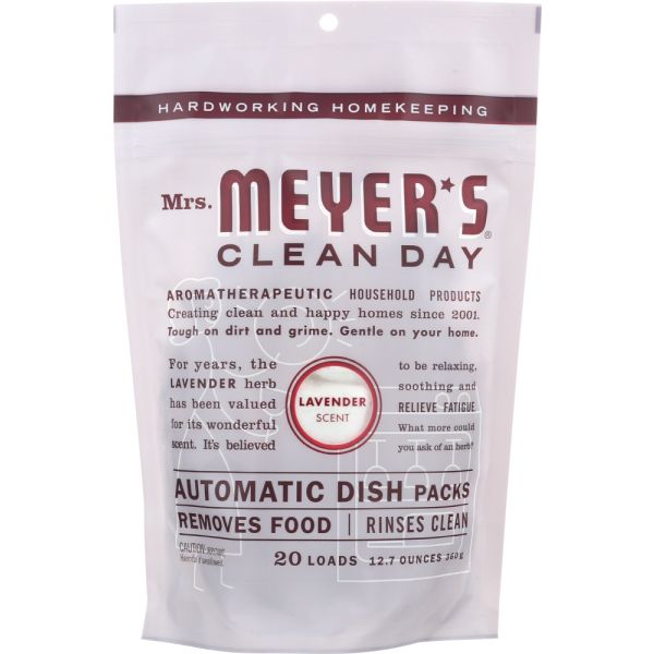 MRS MEYERS CLEAN DAY: Automatic Dish Packs Lavender Scent, 12.7 oz