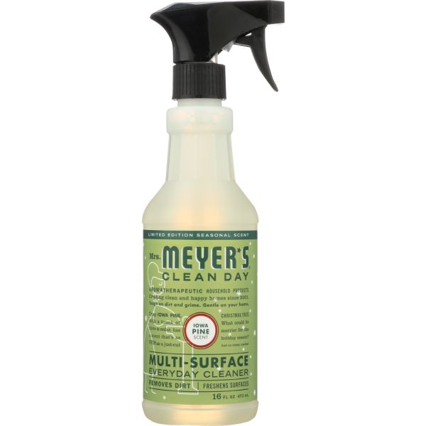 MRS MEYERS CLEAN DAY: Clnr Mltsrfce Hol Iwa Pne, 16 oz