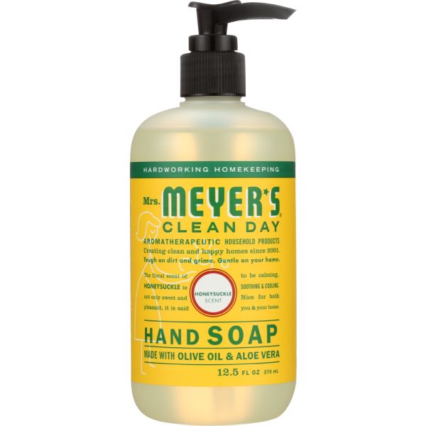 MRS. MEYER'S: Clean Day Liquid Hand Soap Honeysuckle Scent, 12.5 oz