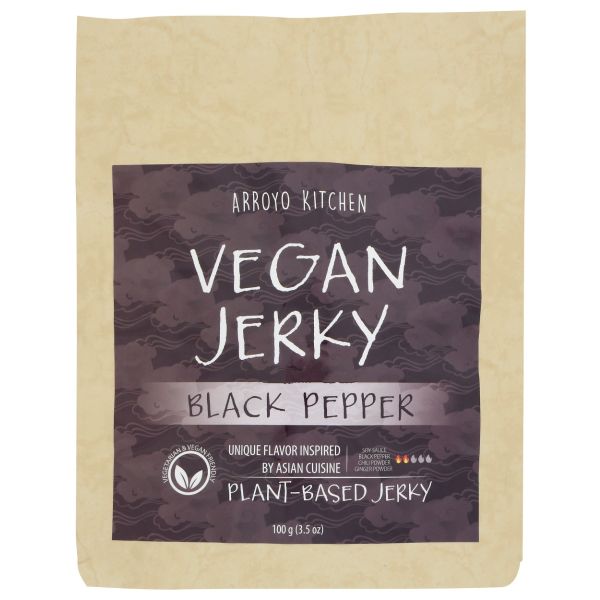 ARROYO KITCHEN: Jerky Plnt Bsd Blk Peppr, 3.5 OZ