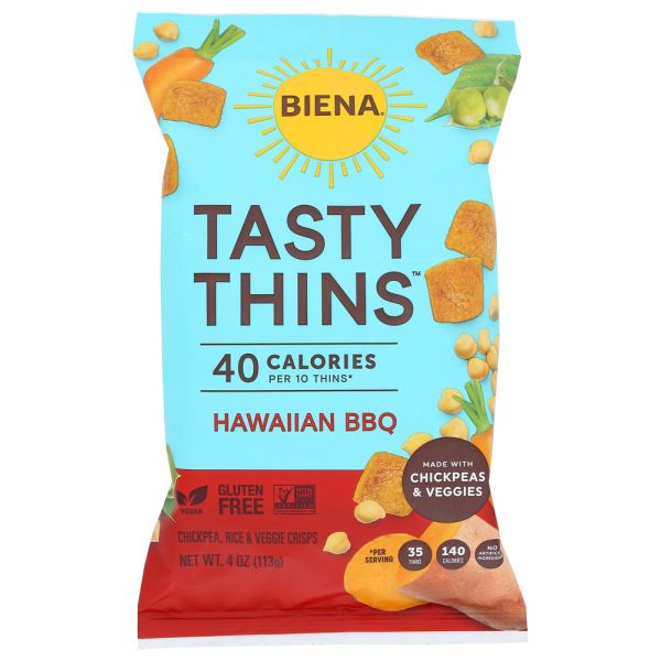 BIENA: Crisps Tasty Thins Hw Bbq, 4 OZ