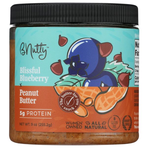 B NUTTY: Peanut Butter Blissful Blueberry, 9 oz
