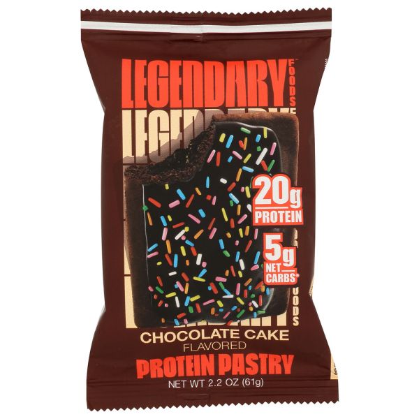 LEGENDARY FOODS: Chocolate Cake Tasty Pastry, 2.2 oz