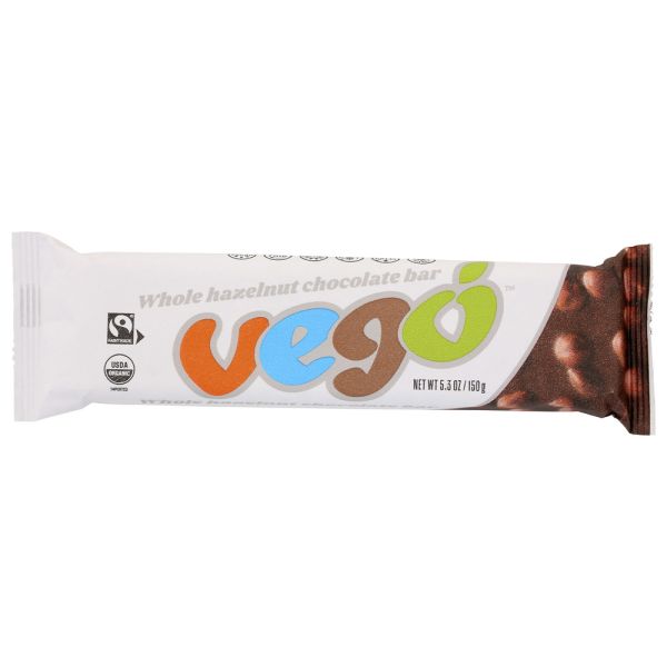 VEGO: Whole Hazelnut Chocolate Bar, 5.3 oz