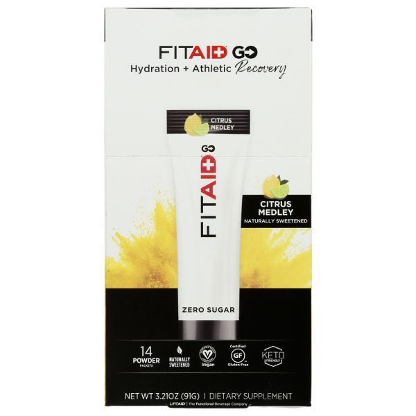 LIFEAID BEVERAGE: Fitaid Go Citrus 14Pkt, 3.21 oz