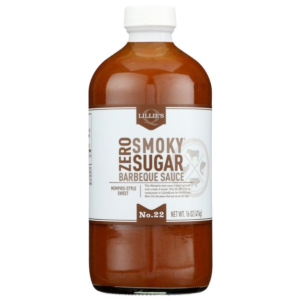 LILLIES Q: Sauce Smoky Zero Sugar, 16 OZ