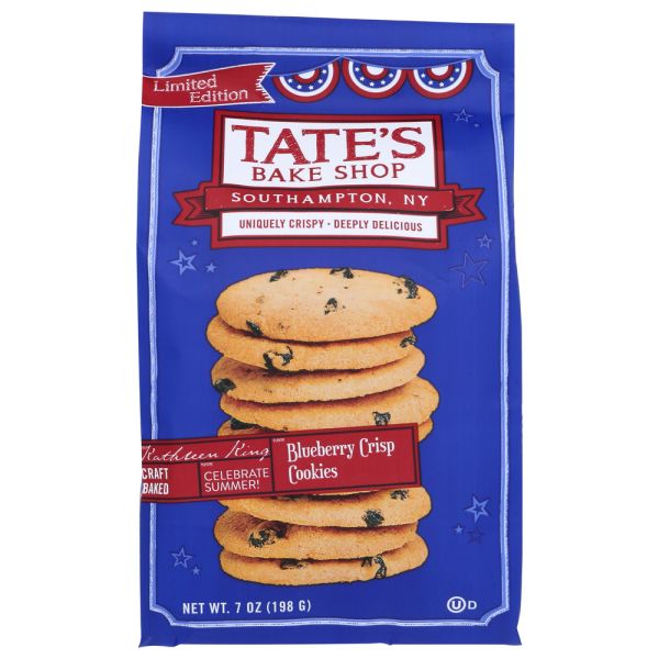 TATES: Blueberry Crisp Cookies, 7 oz