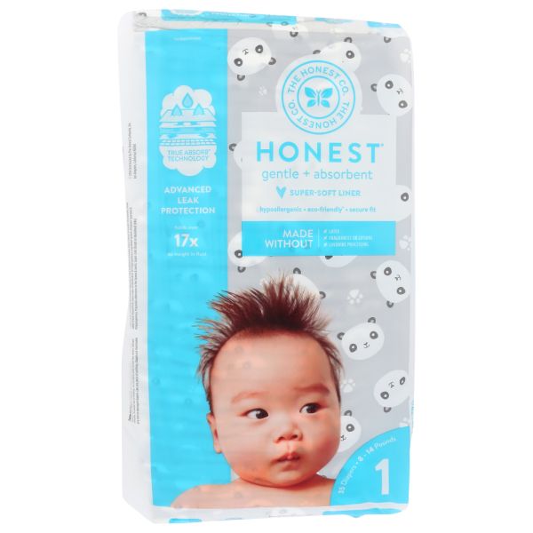 THE HONEST COMPANY: Diaper Pandas Size 1, 35 pk