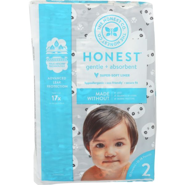 THE HONEST COMPANY: Diaper Pandas Size 2, 32 pk