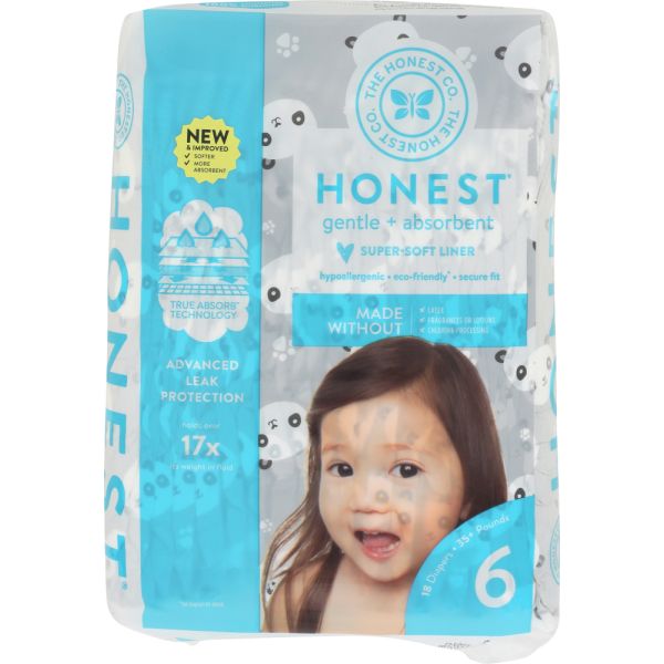 THE HONEST COMPANY: Diaper Pandas Size 6, 18 pk