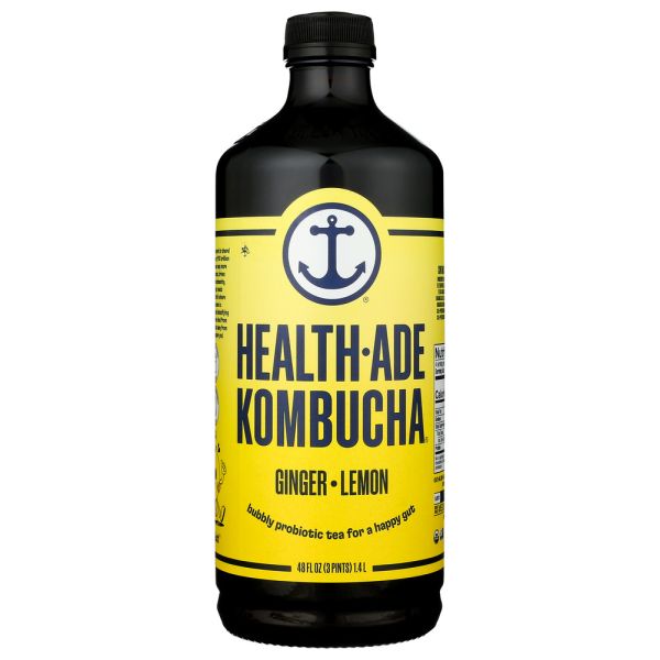 HEALTH ADE: Ginger Lemon Kombucha, 48 oz