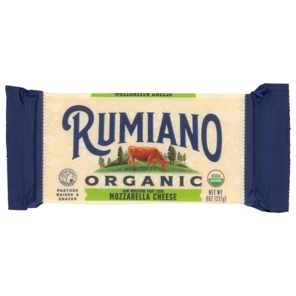 RUMIANO: Organic Mozzarella Cheese Bar, 8 oz