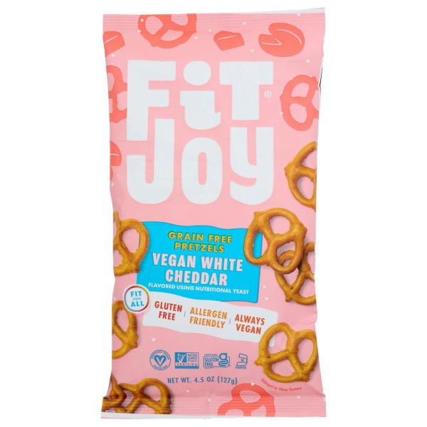 FITJOY: Vegan White Cheddar Pretzel Twists, 4.5 oz