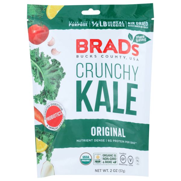 BRADS RAW: Crunchy Kale Original with Probiotic, 2 oz