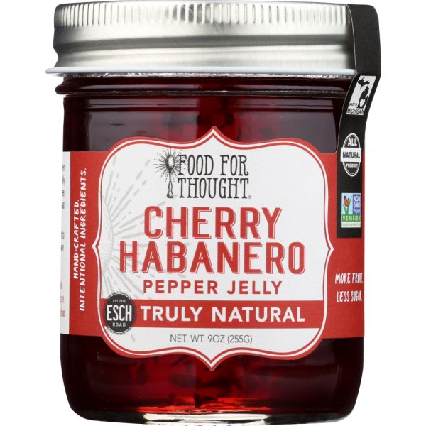 FOOD FOR THOUGHT: Truly Natural Cherry Habanero Pepper Jelly, 9 oz