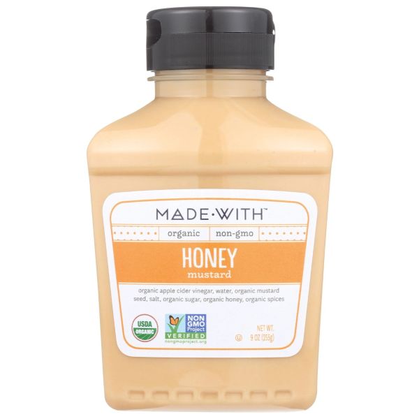 MADE WITH: Organic Mustard Honey, 9 oz