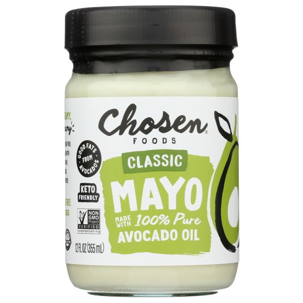 CHOSEN FOODS: 100% Pure Avocado Oil Mayo, 12 oz