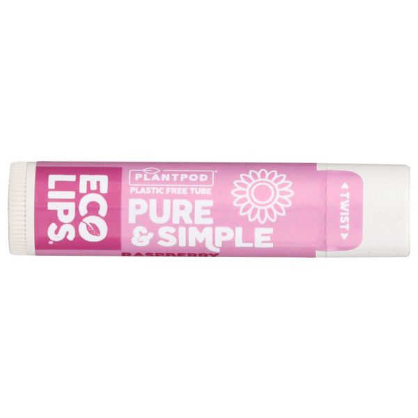 ECO LIPS: Lip Balm Rspbry Pure Smpl, 0.15 oz