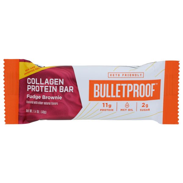 BULLETPROOF: Collagen Protein Bar Fudge Brownie, 1.4 oz