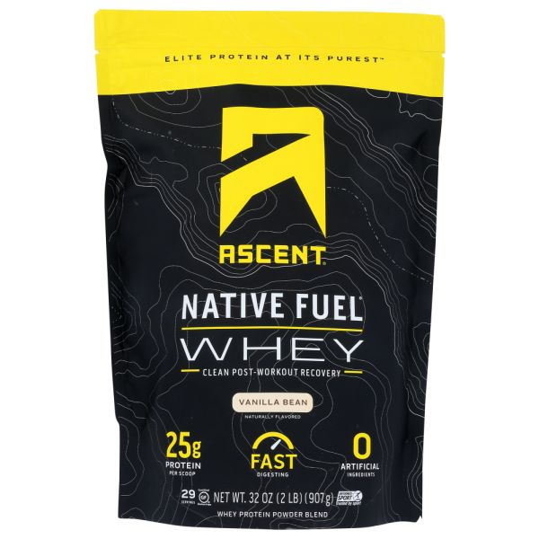 ASCENT: Whey Protein Native Vanil, 2 lb