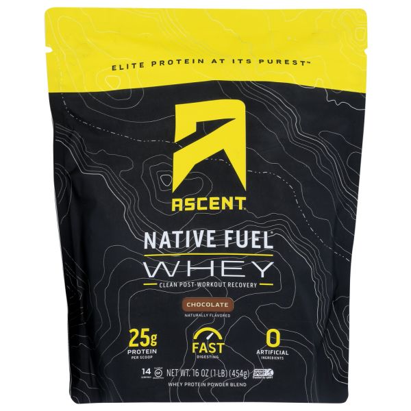 ASCENT: Whey Protein Native Choco, 1 lb