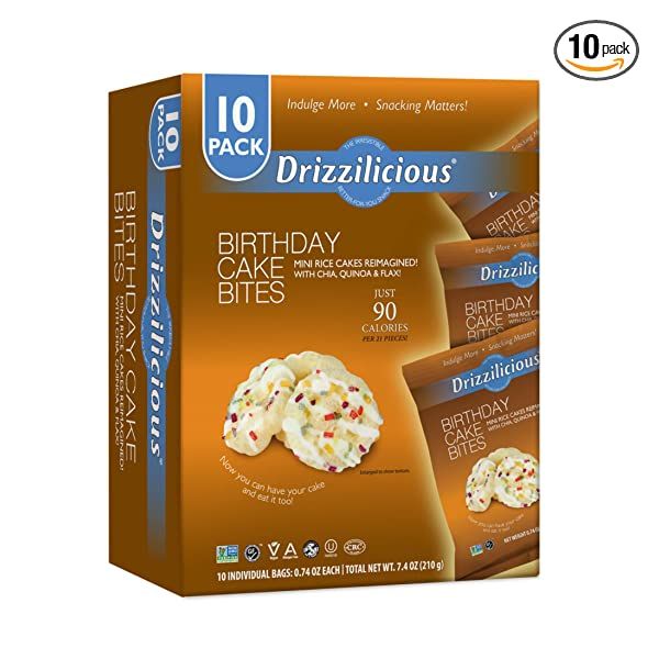 DRIZZILICIOUS: Rice Crisp Brhdy Cke 10Pk, 0.74 oz 